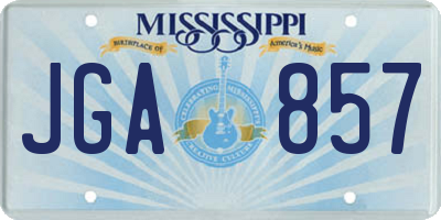 MS license plate JGA857