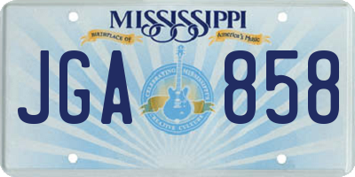 MS license plate JGA858