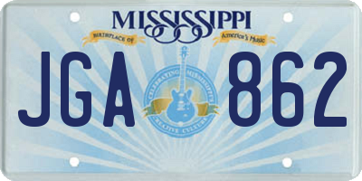 MS license plate JGA862