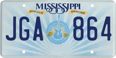 MS license plate JGA864