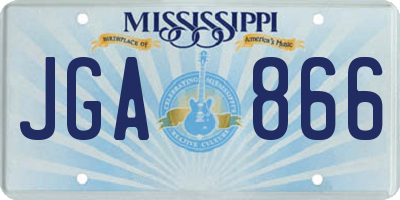 MS license plate JGA866