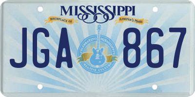 MS license plate JGA867