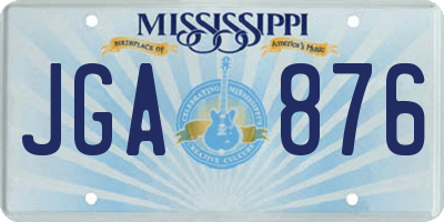 MS license plate JGA876