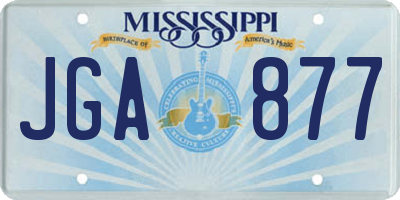 MS license plate JGA877