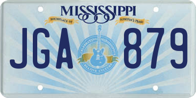 MS license plate JGA879