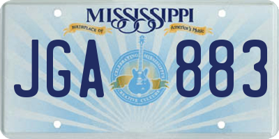 MS license plate JGA883