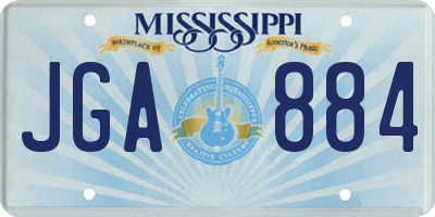 MS license plate JGA884