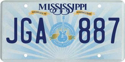 MS license plate JGA887