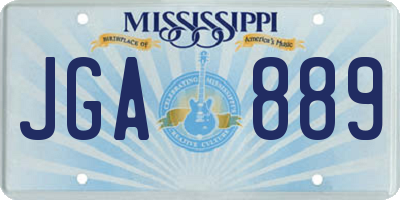 MS license plate JGA889