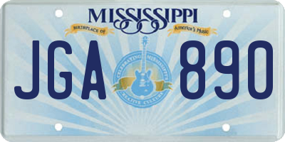 MS license plate JGA890