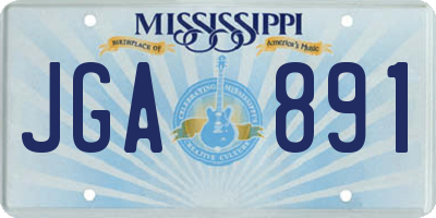 MS license plate JGA891