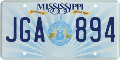 MS license plate JGA894