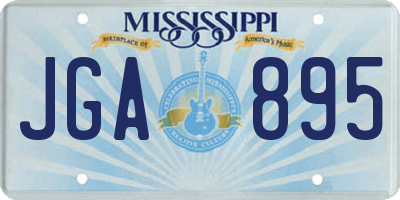 MS license plate JGA895