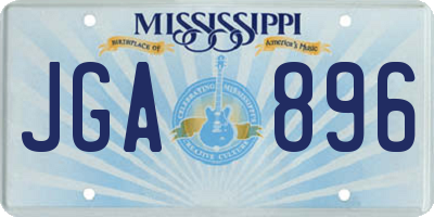 MS license plate JGA896