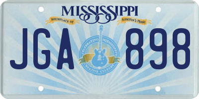 MS license plate JGA898