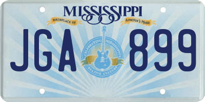MS license plate JGA899
