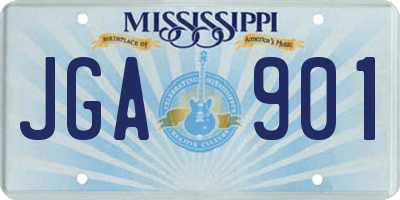 MS license plate JGA901