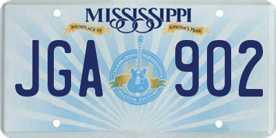 MS license plate JGA902