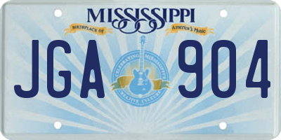 MS license plate JGA904