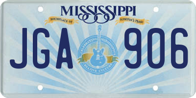 MS license plate JGA906
