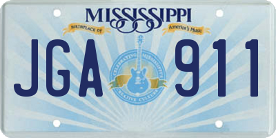 MS license plate JGA911