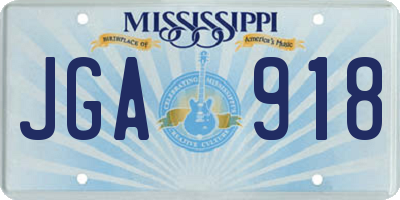 MS license plate JGA918
