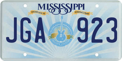 MS license plate JGA923
