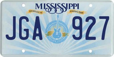 MS license plate JGA927