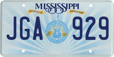 MS license plate JGA929