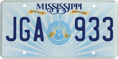MS license plate JGA933