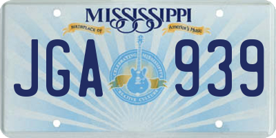 MS license plate JGA939