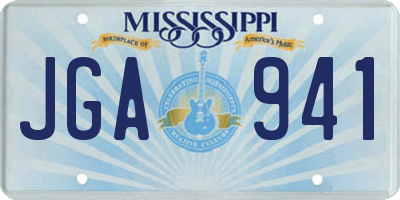 MS license plate JGA941