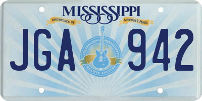 MS license plate JGA942