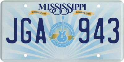 MS license plate JGA943