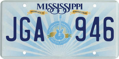 MS license plate JGA946