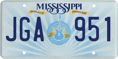MS license plate JGA951