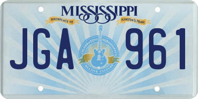MS license plate JGA961