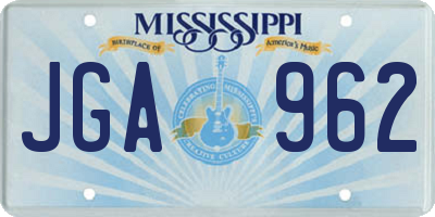 MS license plate JGA962