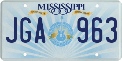 MS license plate JGA963