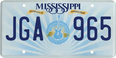 MS license plate JGA965
