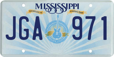 MS license plate JGA971