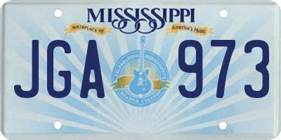 MS license plate JGA973
