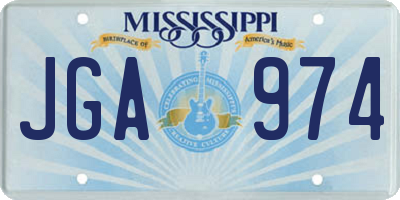 MS license plate JGA974