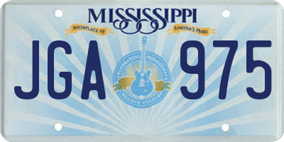 MS license plate JGA975