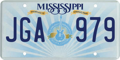 MS license plate JGA979