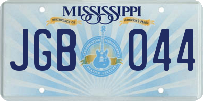 MS license plate JGB044