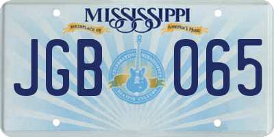 MS license plate JGB065
