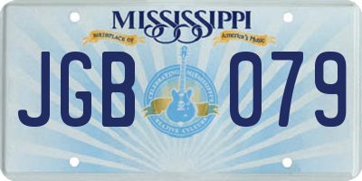 MS license plate JGB079