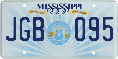 MS license plate JGB095