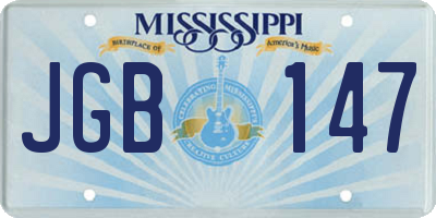 MS license plate JGB147